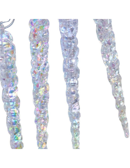 Sople lodu opalizujące dekoracja wisząca 22 cm 4 szt