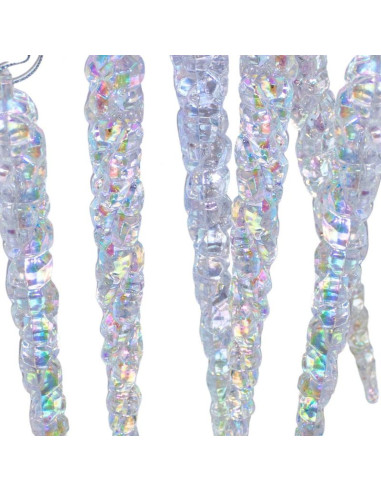 Sople lodu opalizujące dekoracja wisząca 17,5 cm 6 szt