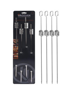 Szpikulec do szaszłyków 4szt dł. 40,5cm stal nierdzewna