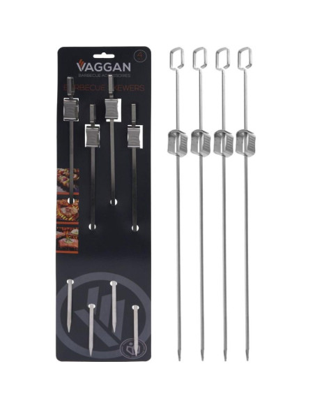 Szpikulec do szaszłyków 4szt dł. 40,5cm stal nierdzewna