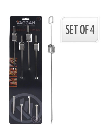 Szpikulec do szaszłyków 4szt dł. 40,5cm stal nierdzewna