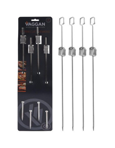 Szpikulec do szaszłyków 4szt dł. 40,5cm stal nierdzewna