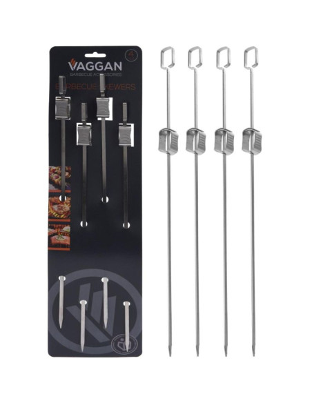 Szpikulec do szaszłyków 4szt dł. 40,5cm stal nierdzewna