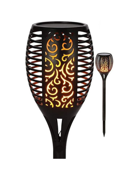 Pochodnia solarna tańczące płomyki 12x12x78cm 36 led xxxl