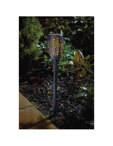 Pochodnia solarna tańczące płomyki 12x12x78cm 36 led xxxl