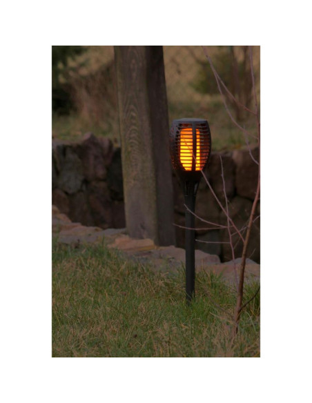 Pochodnia solarna tańczące płomyki 12x12x78cm 36 led xxxl