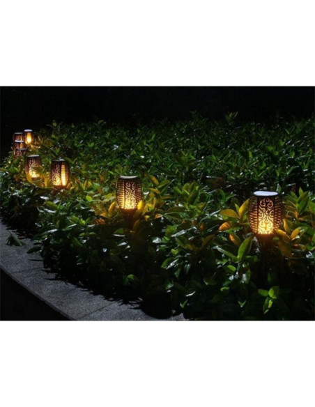 Pochodnia solarna tańczące płomyki 12x12x78cm 36 led xxxl