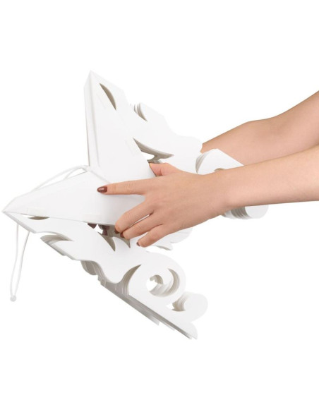 Dekoracja papierowa płatek śniegu śr.64 cm biały