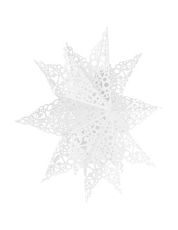 Dekoracja papierowa płatek śniegu śr. 64 cm biały deluxe 2