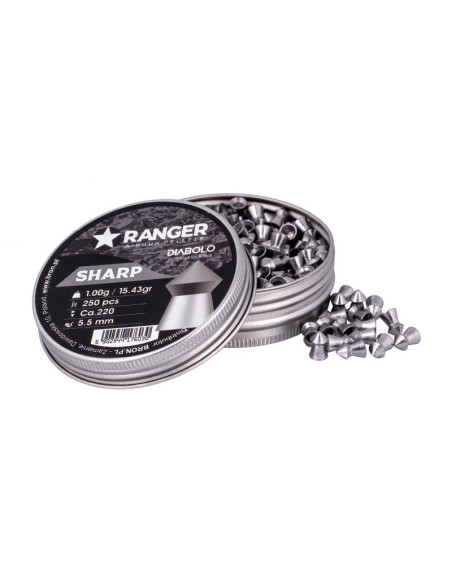 Śrut 5,5 mm ranger diabolo sharp szpic 250 szt. 1,00 g