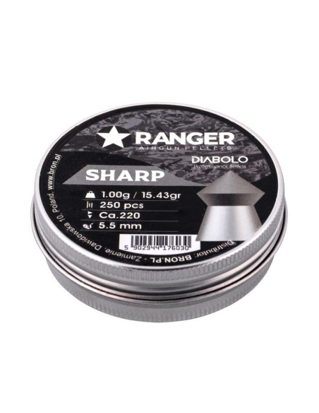Śrut 5,5 mm ranger diabolo sharp szpic 250 szt. 1,00 g