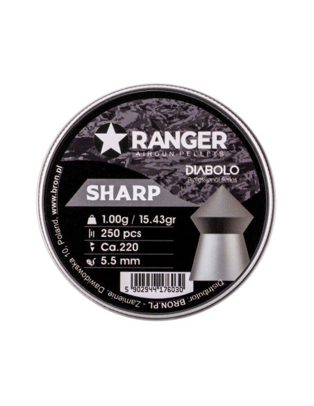 Śrut 5,5 mm ranger diabolo sharp szpic 250 szt. 1,00 g