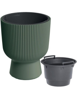 Doniczka do kwiatów milly na nodze śr 24cm zielona pina