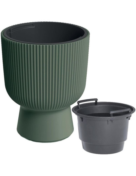 Doniczka do kwiatów milly na nodze śr 24cm zielona pina