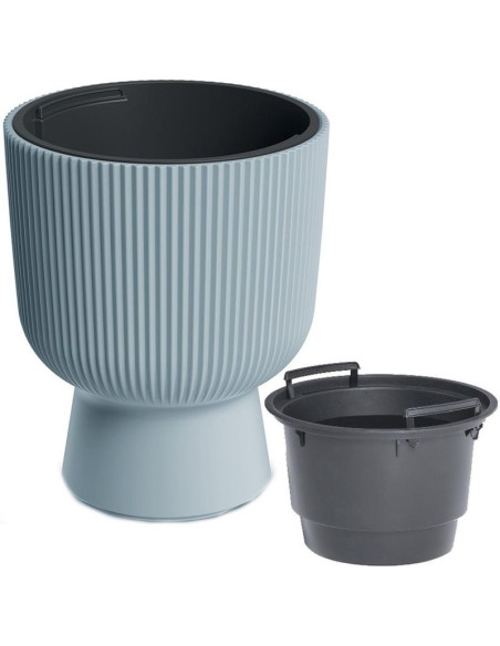 Doniczka do kwiatów milly na nodze śr 24cm jasny szary