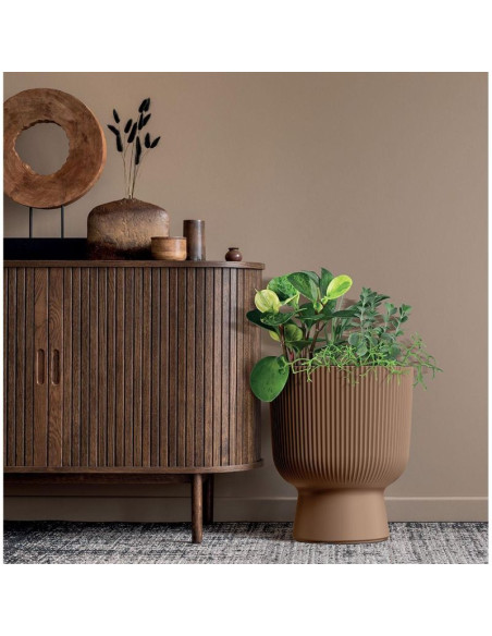 Doniczka do kwiatów milly na nodze śr 24cm jasny szary