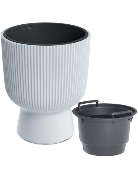 Doniczka do kwiatów milly na nodze śr 24cm biały