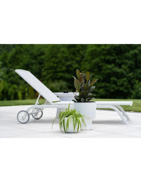 Doniczka do kwiatów milly na nodze śr 24cm biały