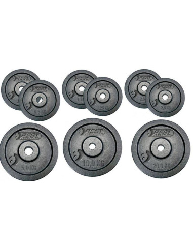 Obciążenie żeliwne czarne 2x1,25 kg best sporting fi 30mm