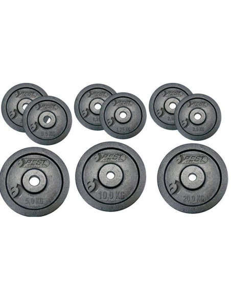 Obciążenie żeliwne czarne 2x1,25 kg best sporting fi 30mm