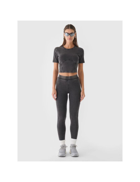 Crop top slim gładki damski 4f 4fraw24ttshf2581-20s
