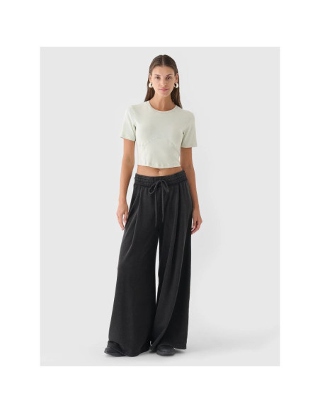Crop top slim gładki damski 4f 4fraw24ttshf2581-47s