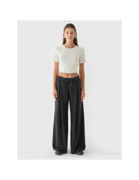 Crop top slim gładki damski 4f 4fraw24ttshf2581-47s