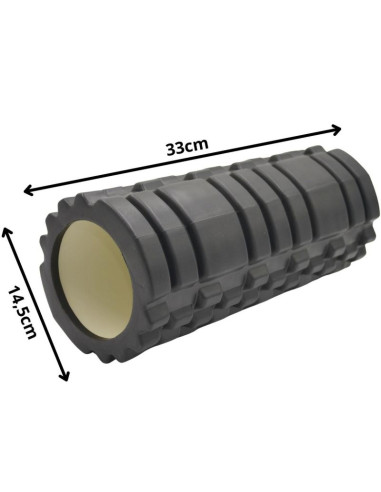 Wałek roller do ćwiczeń 33x15cm czarny pure 2 improve