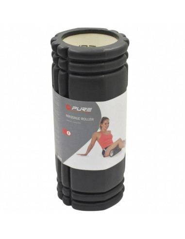 Wałek roller do ćwiczeń 33x15cm czarny pure 2 improve