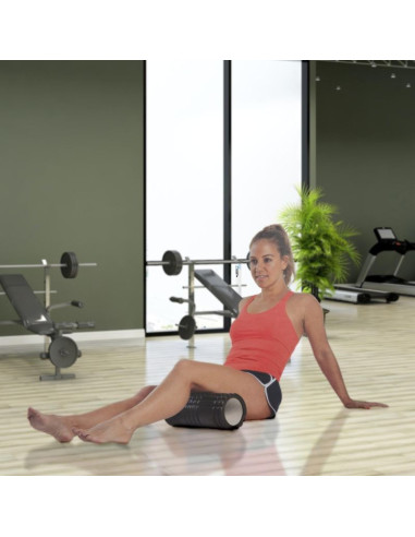 Wałek roller do ćwiczeń 33x15cm czarny pure 2 improve