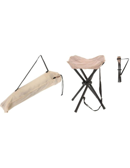 Krzesełko wędkarskie turystyczne taborek składany redcliffs 33x33x40cm kremowe