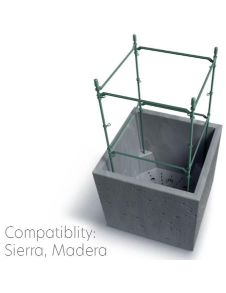 Podpora do roślin floo supports 21x21x120cm zielony leśny