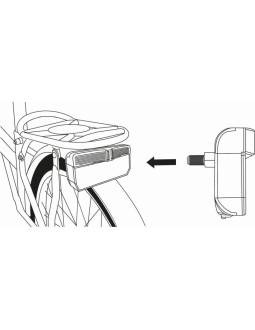 Tylne światło rowerowe 3 led smd dunlop zasilanie dynamo 2