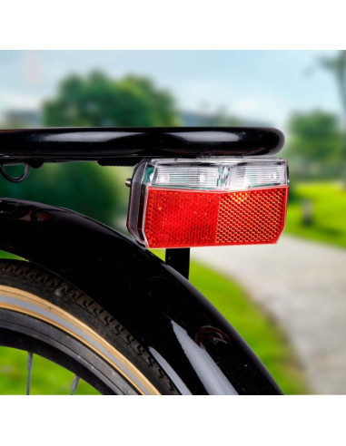 Tylne światło rowerowe 3 led smd dunlop zasilanie dynamo