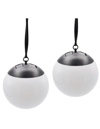 Lampa solarna plastikowa kula wisząca 20cm