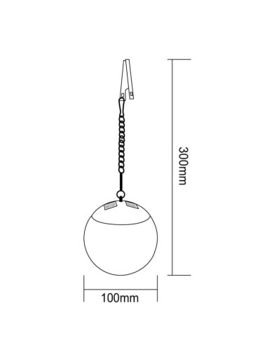 Lampa solarna plastikowa kula wisząca 20cm