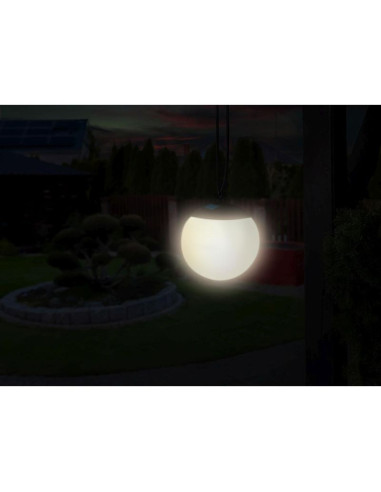 Lampa solarna plastikowa kula wisząca 20cm