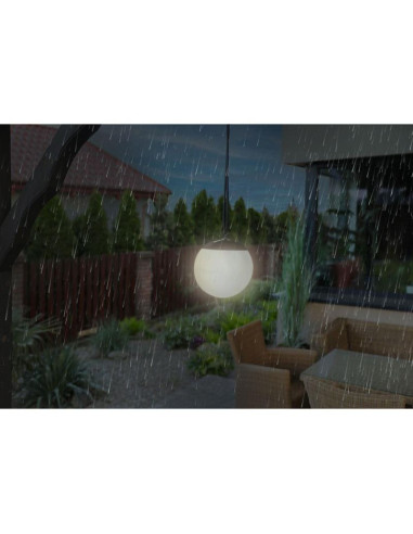 Lampa solarna plastikowa kula wisząca 20cm