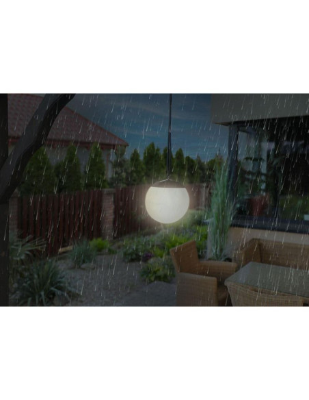 Lampa solarna plastikowa kula wisząca 20cm