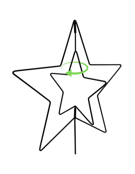 Gwiazda dekoracyjna stojak metalowa 50cm czarna mica