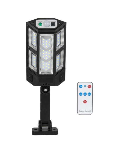 Lampa uliczna latarnia  solarna 43led + pilot czujnik ruchu i zmierzchu