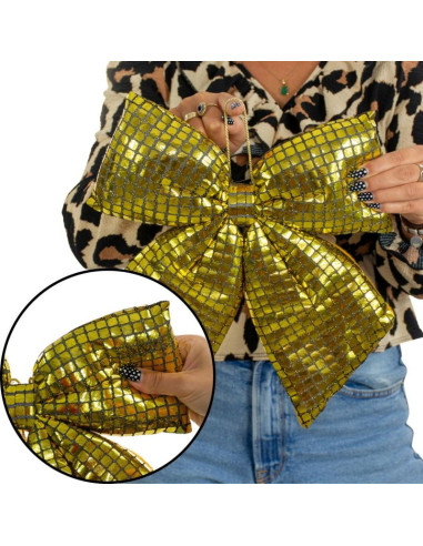 Kokarda dekoracyjna złota 30x34cm mica