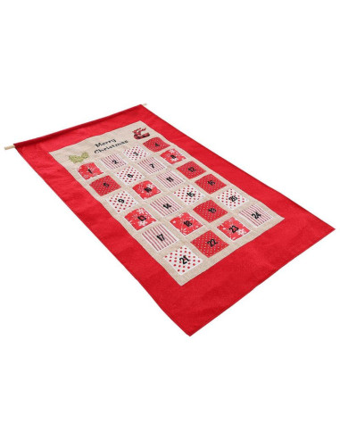 Kalendarz adwentowy 56x87cm czerwony