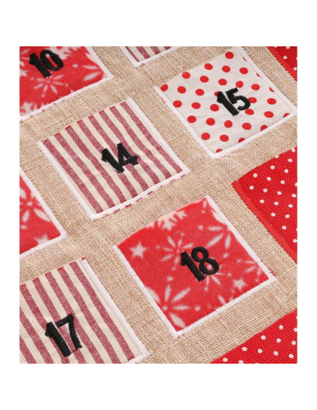 Kalendarz adwentowy 56x87cm czerwony