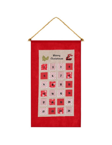 Kalendarz adwentowy 56x87cm czerwony