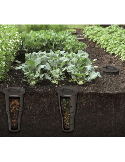 Kompostownik ogrodowy podziemny combiosoil 11l czarny 2