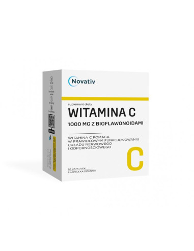 Novativ witamina c 1000 mg z bioflawonoidami, kaps.,60 szt