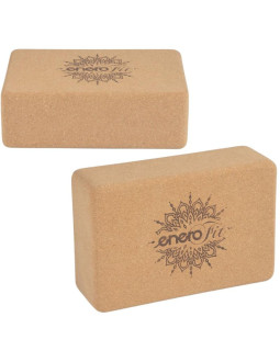 Blok kostka do ćwiczeń jogi korkowa enero fit