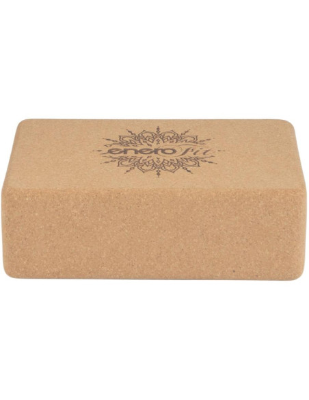 Blok kostka do ćwiczeń jogi korkowa enero fit