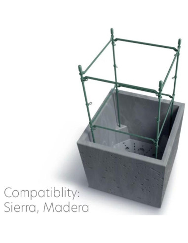 Podpora do roślin floo supports 29x29x120 cm zielony leśny